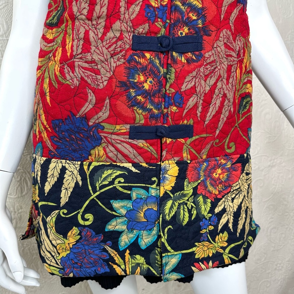 Ke Ke Quilted Linen Long Colorful Vest - Picture 8 of 16